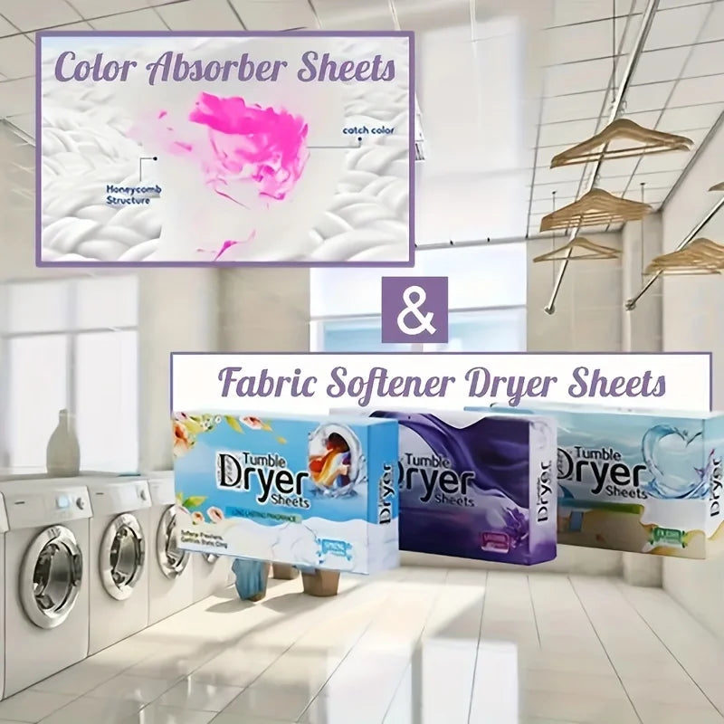 120 Sheets Fabric Softener Dryer Sheets, Ultra Soft Fresh Scent Anti-Static.