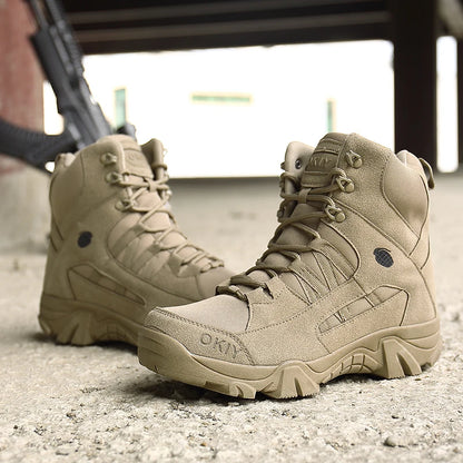 Men Tactical Boots Lace Up Breathable Army Boots Unisex