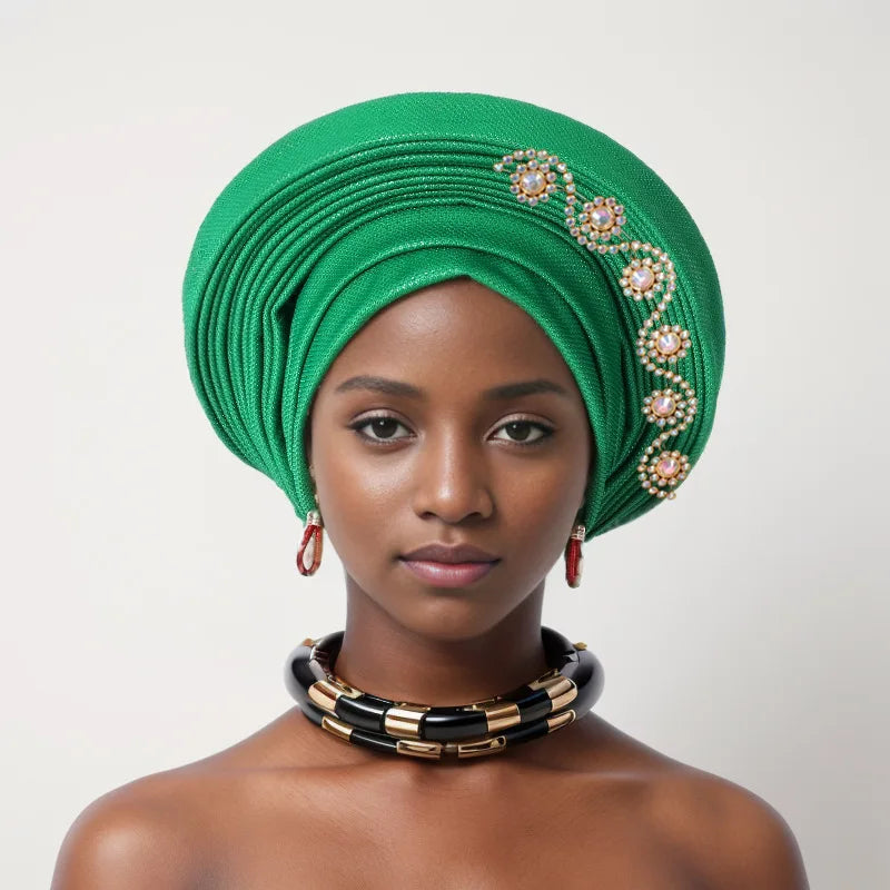 African Head tie Turbans for Women Muslim Headwear.