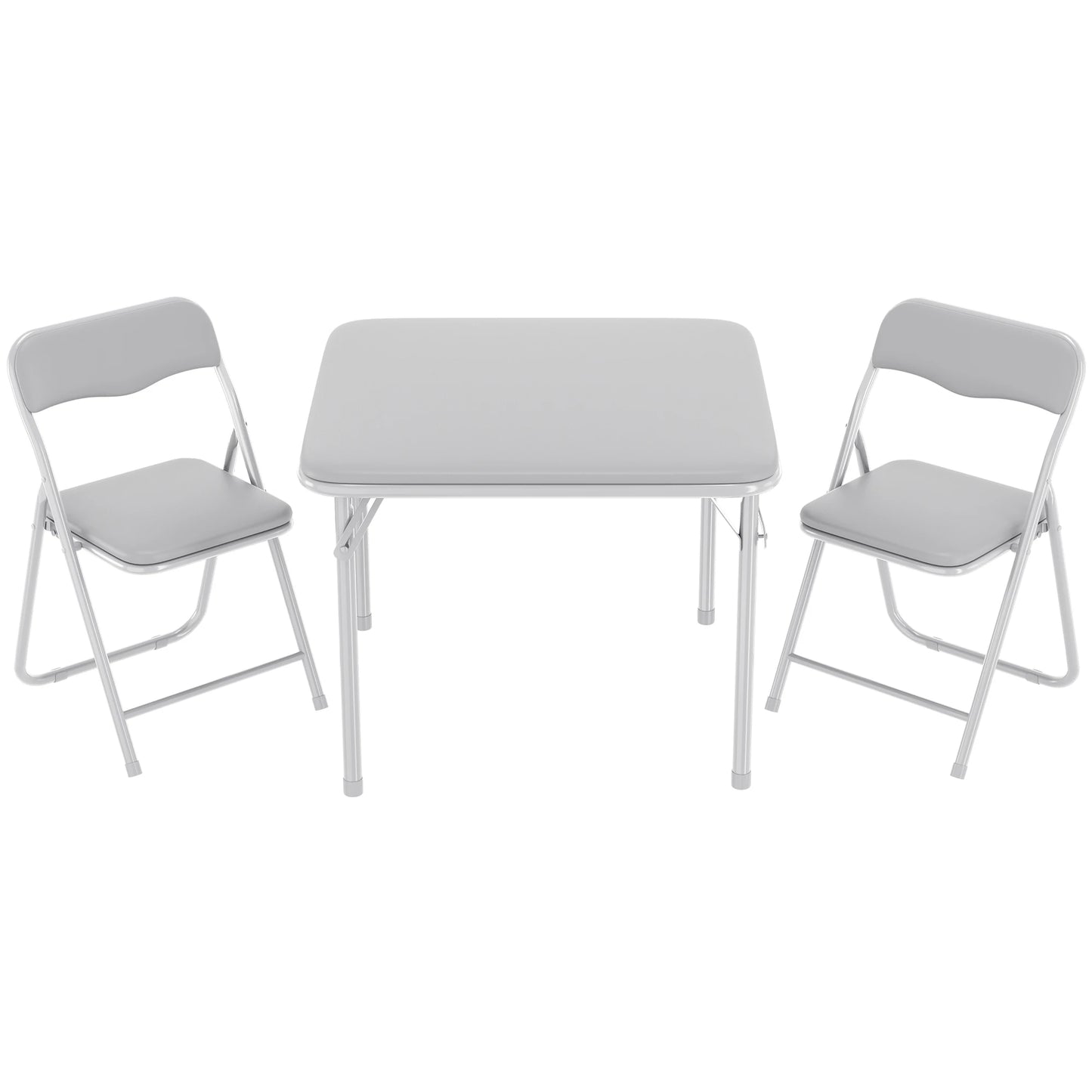 Folding Table and Chairs Set of 3, Portable Table and Chair Soft Cushion.