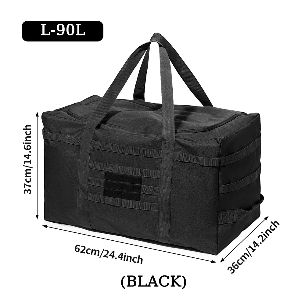 Large Duffle Bag (60L/90L Capacity Optional) - For Gear Load Out, Camping Storage, Deployment Cargo & Travel Sports Equipment.