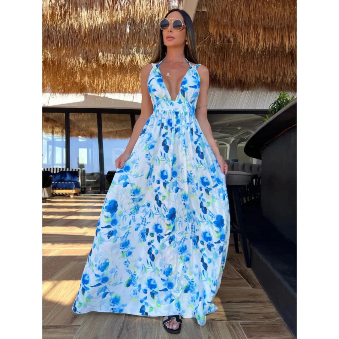 Ruffle Beach Cover Up Floral Hot Swimsuits, 2025 Sexy Beach Outfits For Women, Tunics for Beach Cover Up.