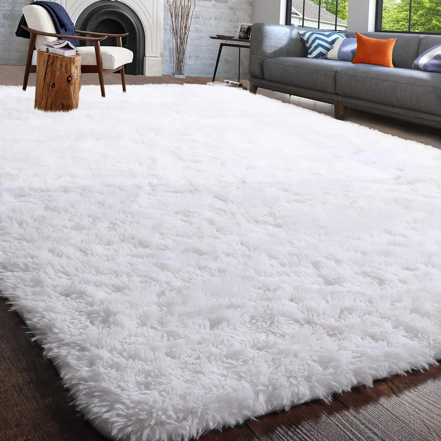 Fluffy    Area Rugs  Non Slip  for Hardwood Floors
