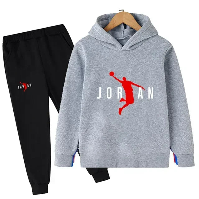 Kids Leisure Letter Print 2pcs Hoodie+Pants ,Outfits Streetwears, Children Clothes.