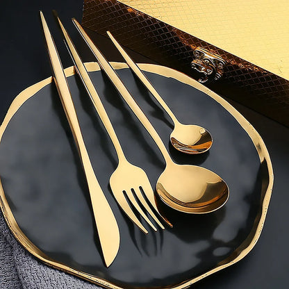 30Pcs Flatware Set Stainless Steel Tableware Set