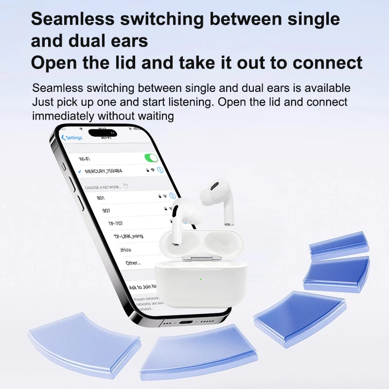 Airs Pro Wireless Bluetooth Headphones TWS Earbuds  Air Pods Waterproof  with Charging Case for iPhone Xiaomi