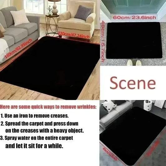 Dollar Design Vintage Rug Gothıc Bohemian Area Living Room, Sofa ,Bedroom, Rustic Decor Black Rugs.