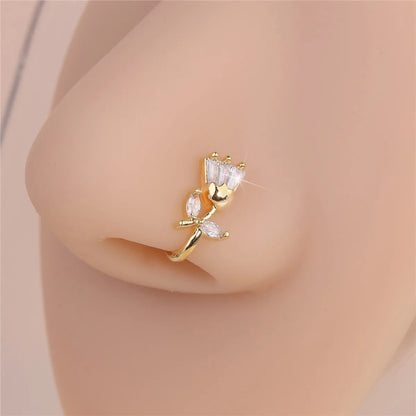Nine Pieces Of Piercing-Free nose Rings, U-Shaped Nose Clips