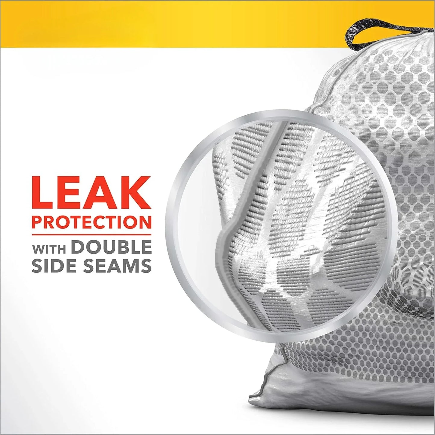 High kitchen drawstring trash bags - Stink Shield 13 gallon white trash bags, 110