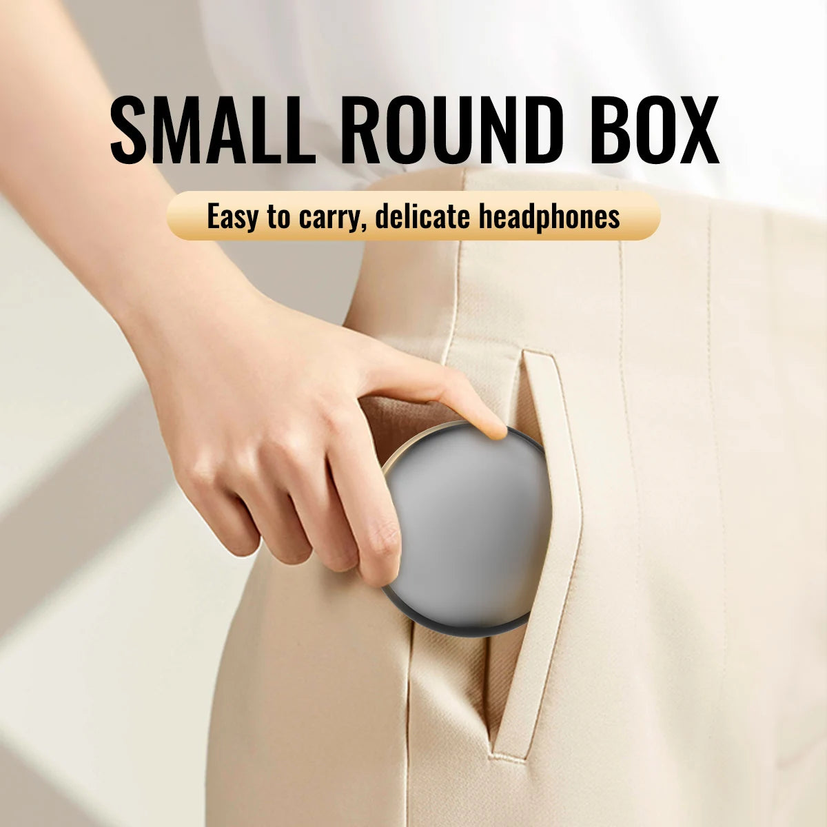 Sleep Invisible Earphone, Mini Hidden Headphones, In Ear IPX5 Waterproof Earbuds with Mic, HIFI Music Headset.