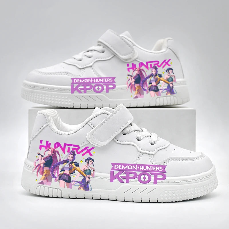 Children's Fashion KPOP Casual Shoes Kids New Design White Sport Shoes Student Boys Girls Anti-slip Outdoor Breathable Sneakers