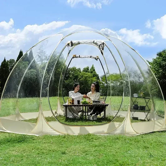 Transparent Camping Tent 4-8 Person , Dome  Spherical 360 Degree Panoramic Outdoor Sun Room