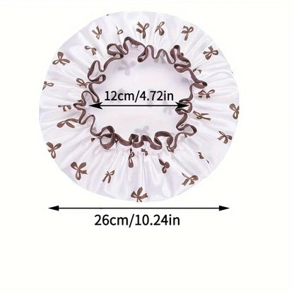 Waterproof Double-Layer Butterfly Bath Cap Suitable for Washing Face, Blow-Drying Hair!!
