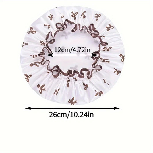 Waterproof Double-Layer Butterfly Bath Cap Suitable for Washing Face, Blow-Drying Hair!!