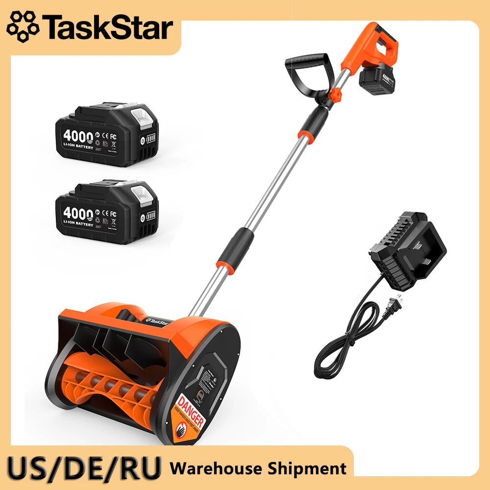 8000mAh Battery Powered 12x6-inch Electric Snow Shovel ,16.5ft Distance.