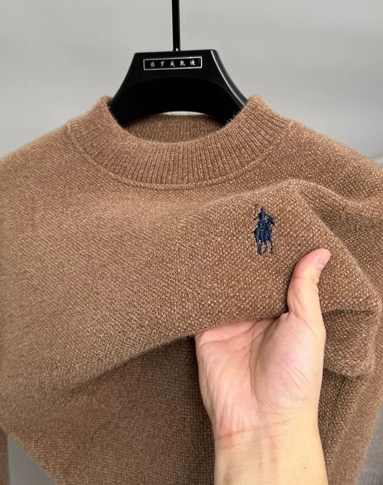 High end brand velvet sweater, men new designer fashion  embroidery pullover