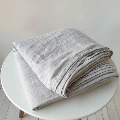 100% Pure Linen Bed Sheet Ultimate Comfort,  Natural Eco-Friendly  Durable, Queen California King