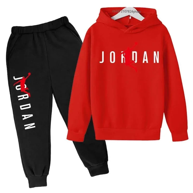 Kids Leisure Letter Print 2pcs Hoodie+Pants ,Outfits Streetwears, Children Clothes.