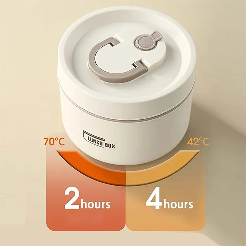 Portable Insulated Food Lunch Container Set, with Thermal Lunch Box, 3 Separate Stackable Lunch Containers.