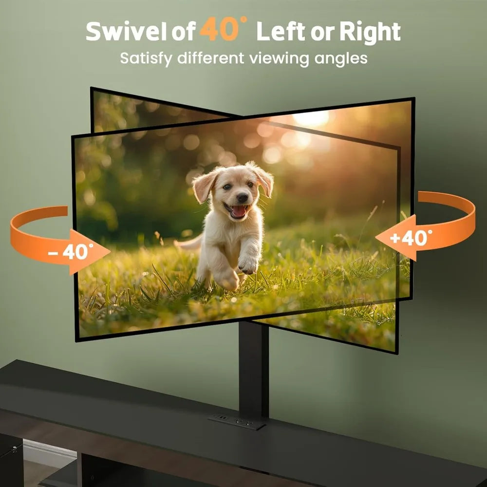 TV-Stand with Mount 75 inch - LED TV Stand with Power Outlet & Drawers.