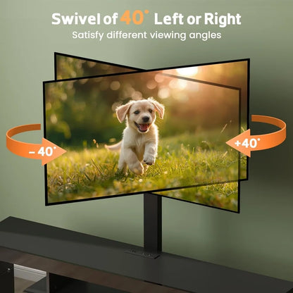 TV-Stand with Mount 75 inch - LED TV Stand with Power Outlet & Drawers.