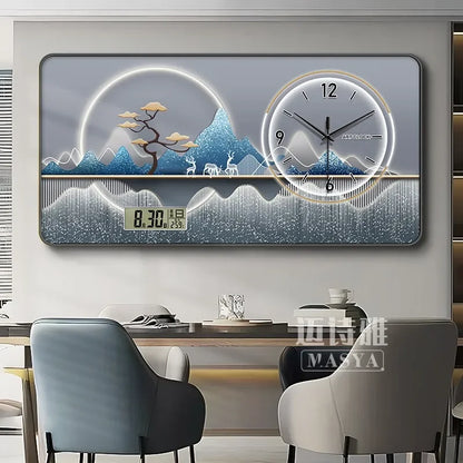 Digital Luxury Large Wall Clock, silent Timepiece,  Living Room Decorations!!