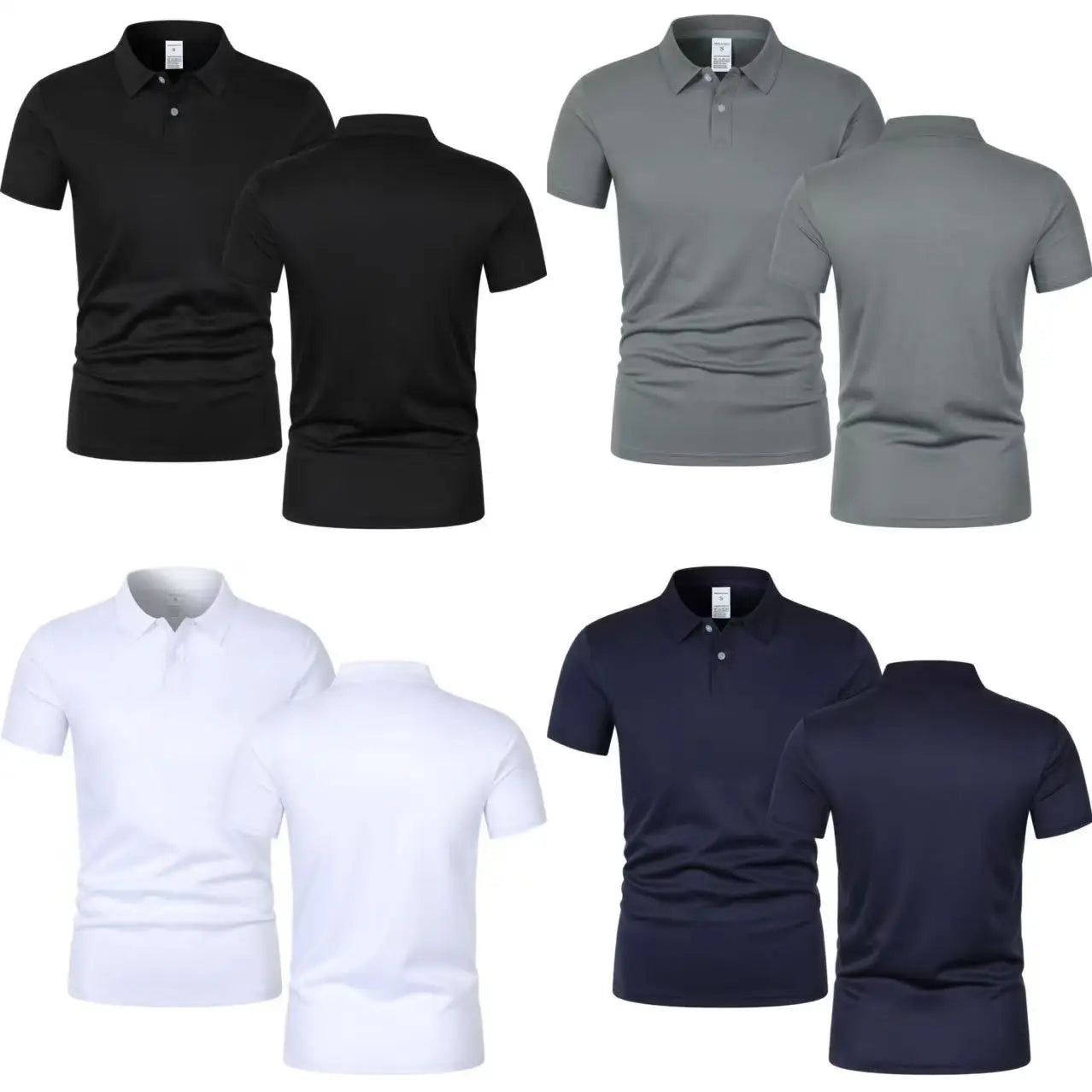 Solid color polo shirt ultra-light men, quick-drying sweat shirt.
