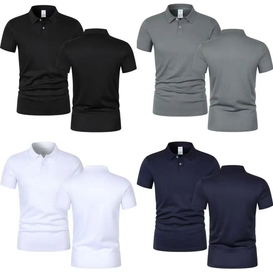 Solid color polo shirt ultra-light men, quick-drying sweat shirt.