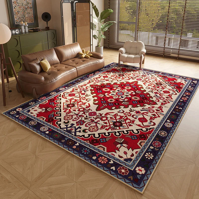 Persian Style Carpets for Living Room, Anti-slip Cloakroom Rug , Bedroom  Carpet Washable Sturdy Soft Floor Mat
