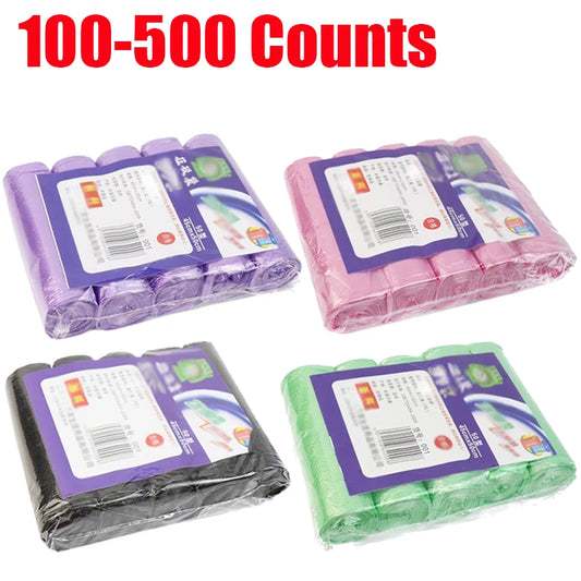 100-500 Counts Disposable Small Trash Bags, Office Kitchen Waste.