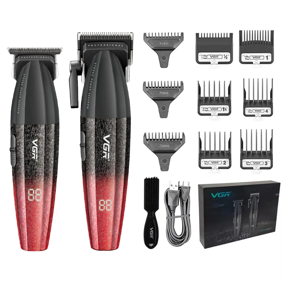 VGR Hair Clipper Professional 9000RPM Hair Cutting Machine, Face Shaver, Reciprocating Beard Trimmer, Hair Trimmer for Men V-640 S3.