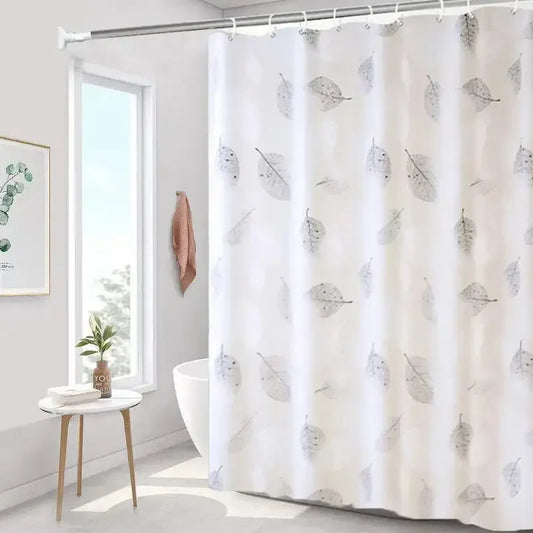 Bathroom Shower Curtains Waterproof Bath Curtain With Hooks.