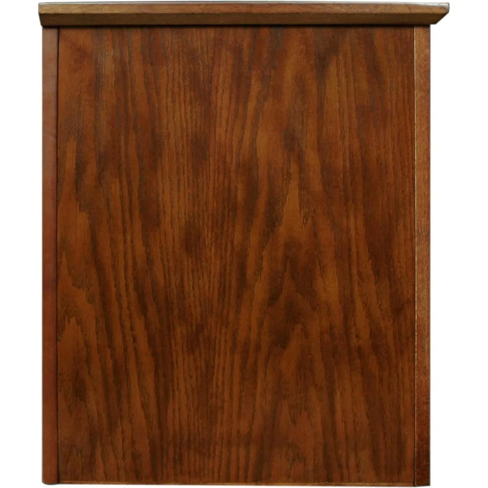 Solid Wood Mission Oak TV Stand for 65-Inch TVs Console with Storage Shelves