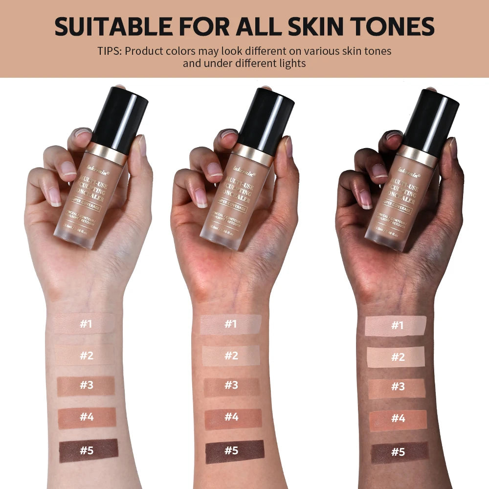 Waterproof Liquid Concealer High Coverage Oil Control Cover