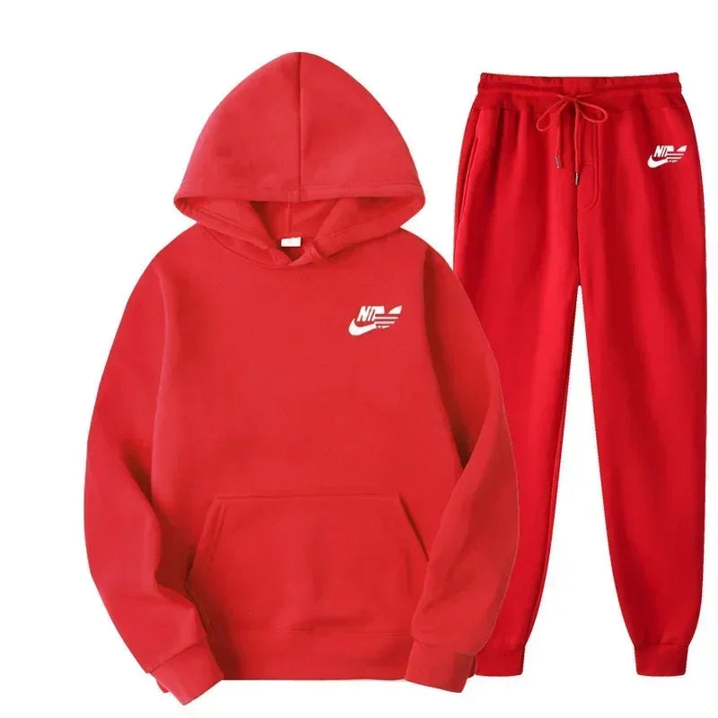 2025 Spring Autumn Men Casual Two Piece Sets, Sweatshirts Men Women Street Fashion Printed Sports Suit.
