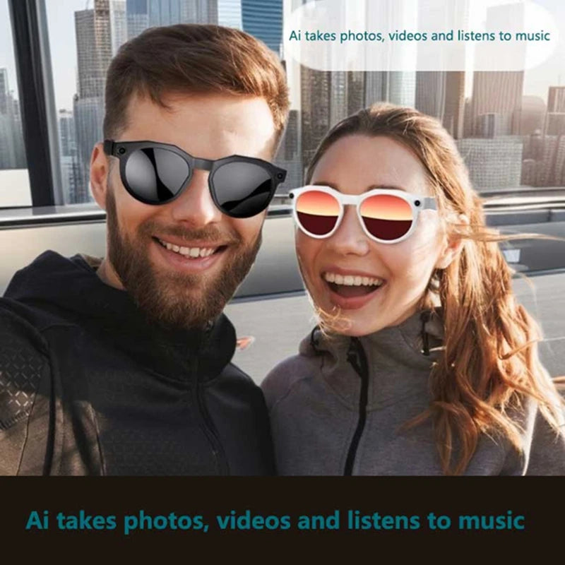 Lenovo 8KHD AI Smart Glasses, Men Chat GPT 800MP Camera, Bluetooth Translation ,Voice Assistant Control Sunglasses.