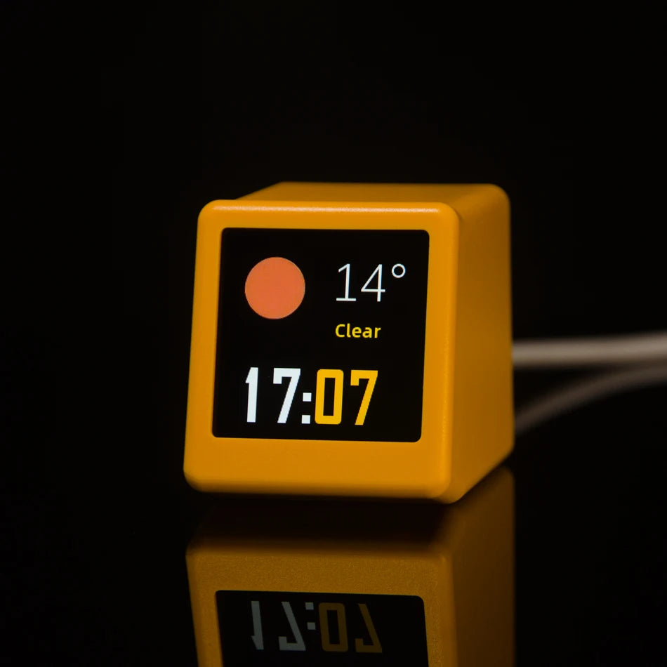 Geek Magic Ultra Smart WiFi Weather Forecast Station, Clock for Desktop photo Album with Gif Animation.