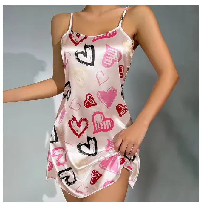 Women Nightwear Clothes Sexy Black Nightdress For Woman