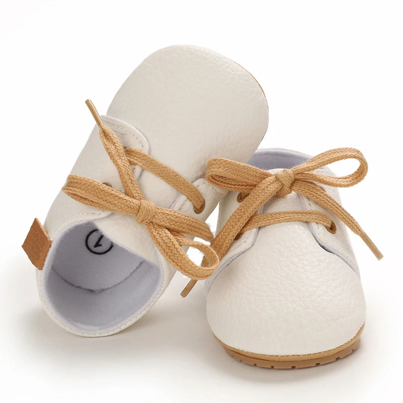 Baby Mid Top Sneakers - Classic Solid Color Casual Sneakers,  Non slip Rubber Sole, Beginner's Children's Shoes.