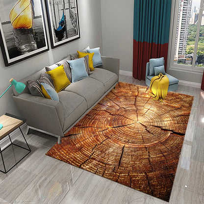 3D Wood Carpet for Bedroom  Kitchen Mat  Living Room  Absorbent Non-slip