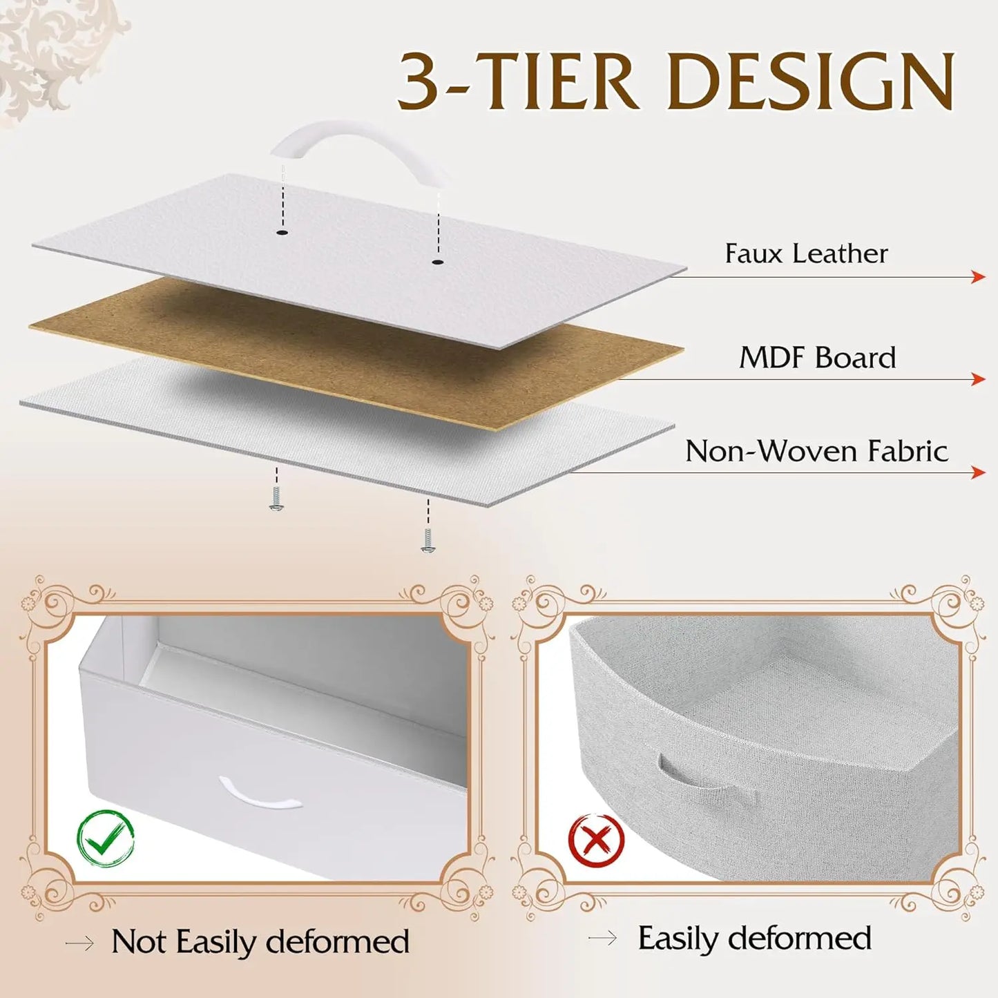 Dresser for Bedroom, 6 Drawer Double Dresser