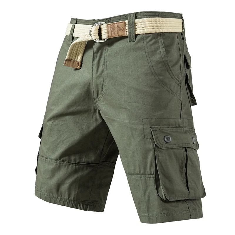 Cargo Knee Shorts Men Sports Casual Bermuda Shorts, Plus Size Cotton Half Pants.