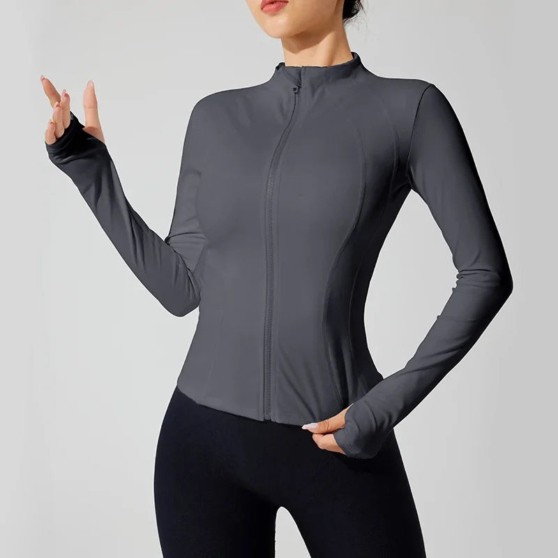 2025 Full Zipper Windproof, Winter Gym Fitness Coats Women's Jackets.