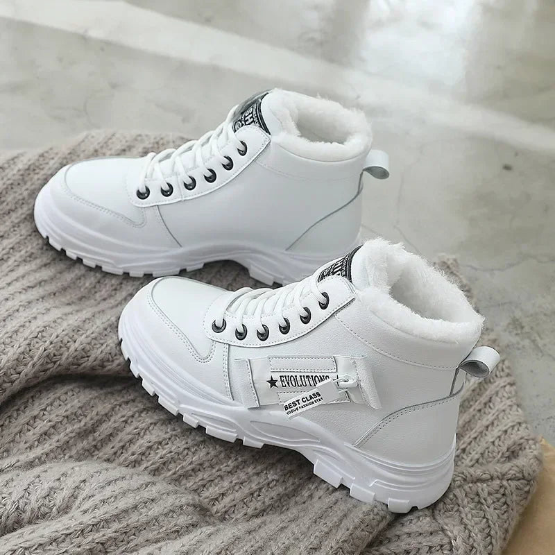 Winter Snow Boots for Women, Casual High-top Shoes Warm Women Sneakers.