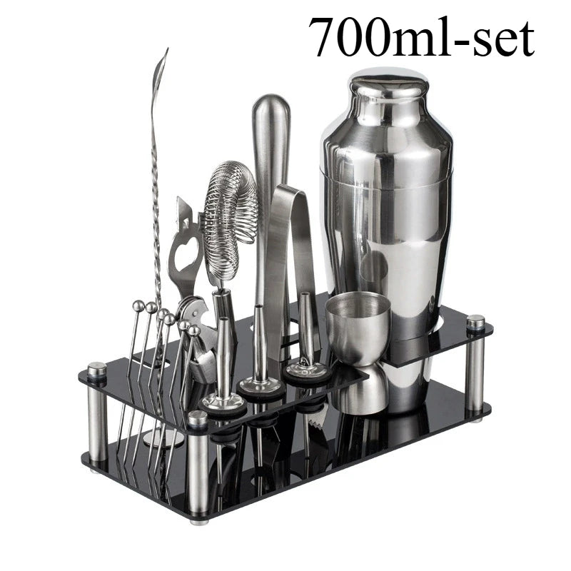 Professional Bar Tool Set, Stainless Steel Cocktail Shaker Set.