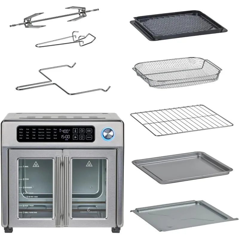Extra Large French Door Air Fryer  Oven Combo 24 Cooking Functions