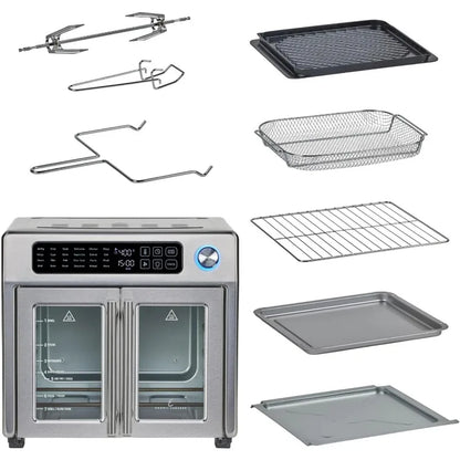 Extra Large French Door Air Fryer  Oven Combo 24 Cooking Functions