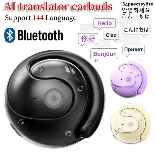 AI Translator Earbuds, Real-Time Translators Headphones, 144 Languages. Wireless Bluetooth Earphones For Travel.