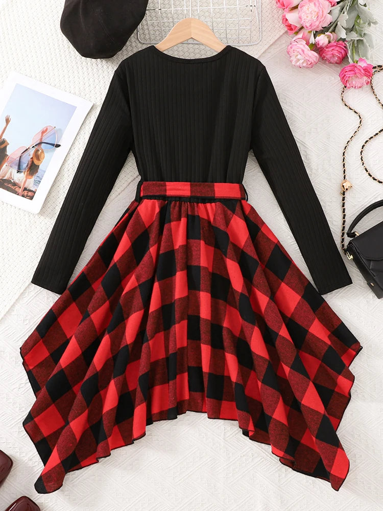 Autumn And Winter Women And Children, Casual Fashion Irregular Skirt Long Sleeved.