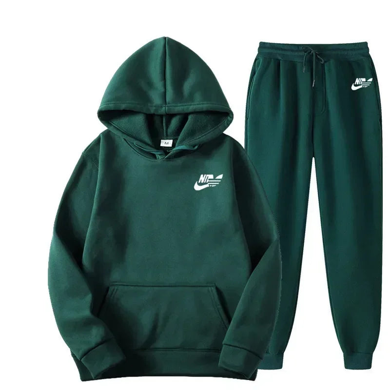 2025 Spring Autumn Men Casual Two Piece Sets, Sweatshirts Men Women Street Fashion Printed Sports Suit.